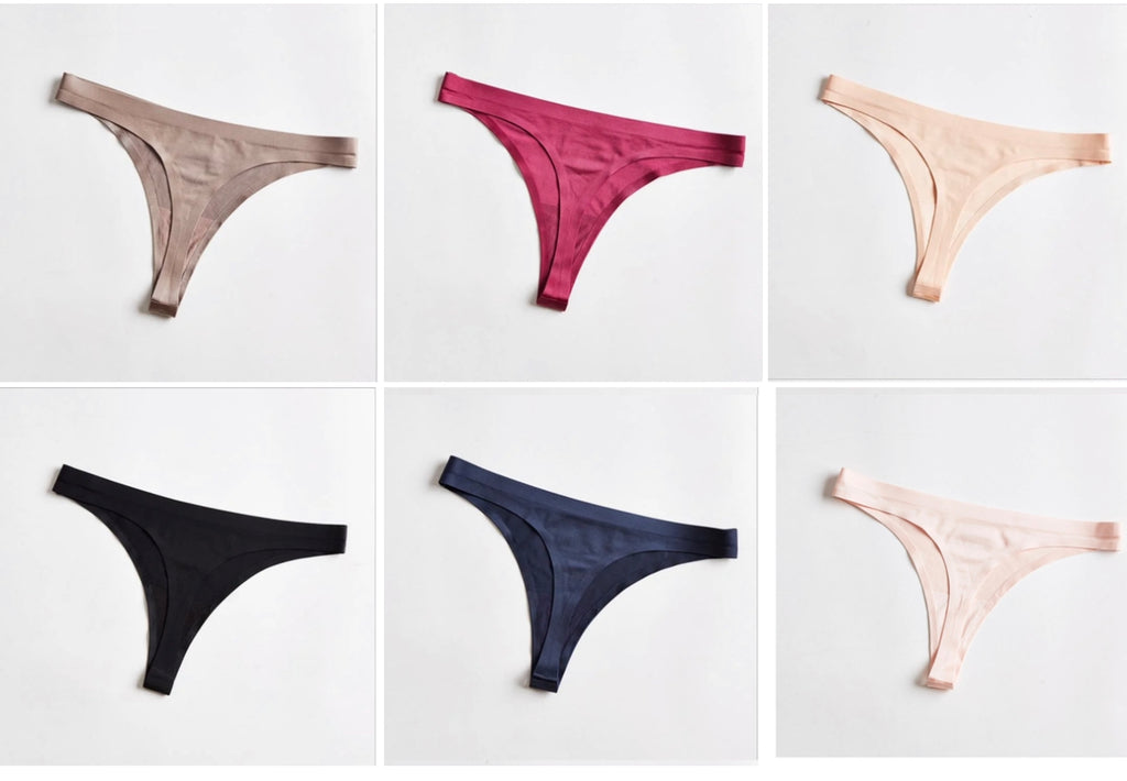 Shop Seamless Ladies Panties Ice Silk, 6 Pieces, Multicolor