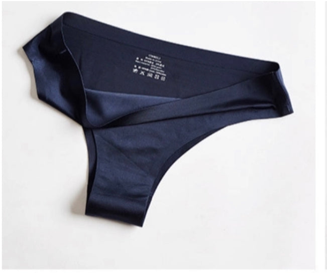 Women Seamless Panties Mid Waist Underwear Ice Silk Comfort Panty (Pack of  5)